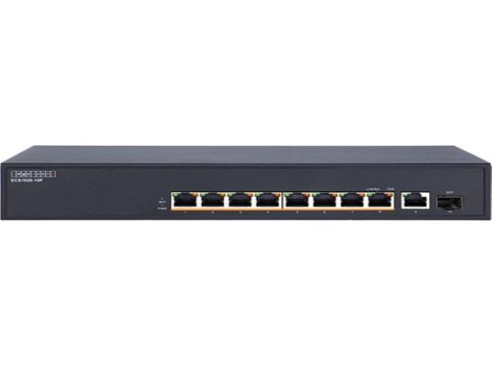 Edge Core ECS1020-10P 8 ports 10/100/1000Base-T + 1 port 1G SFP uplink ports with 8 port PoE (140W)